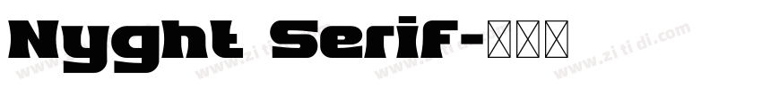 Nyght Serif字体转换